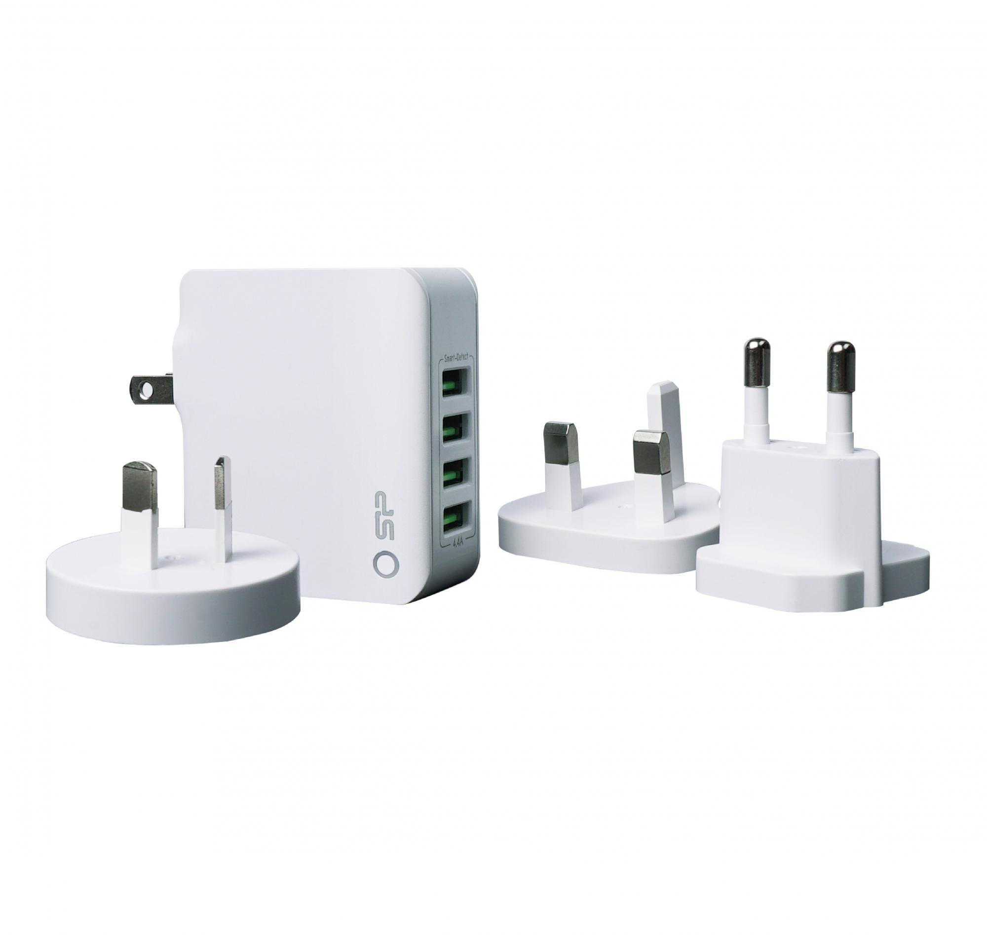 ALIM.TRAVEL HUB 4PORTE 4.4A MOD.WC104P SILICON POWER