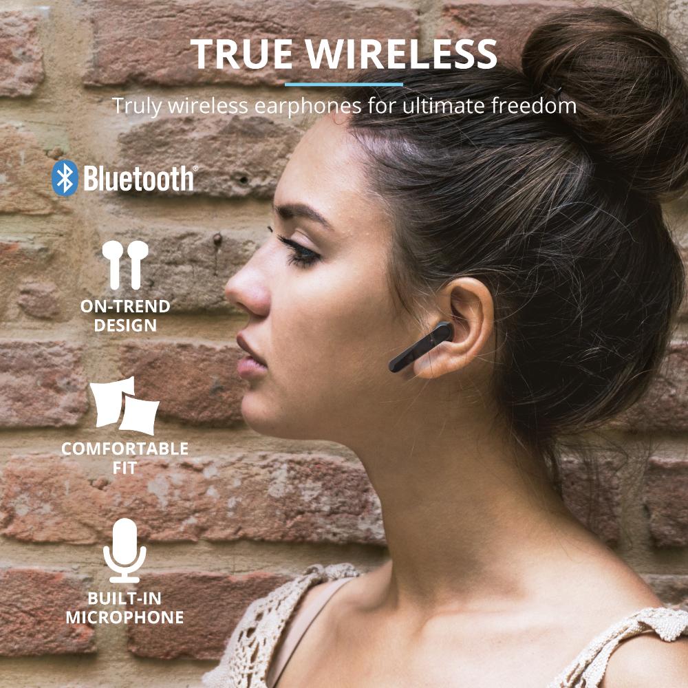 Trust Primo Auricolare True Wireless Stereo (TWS) In-ear Musica e Chiamate Bluetooth Nero