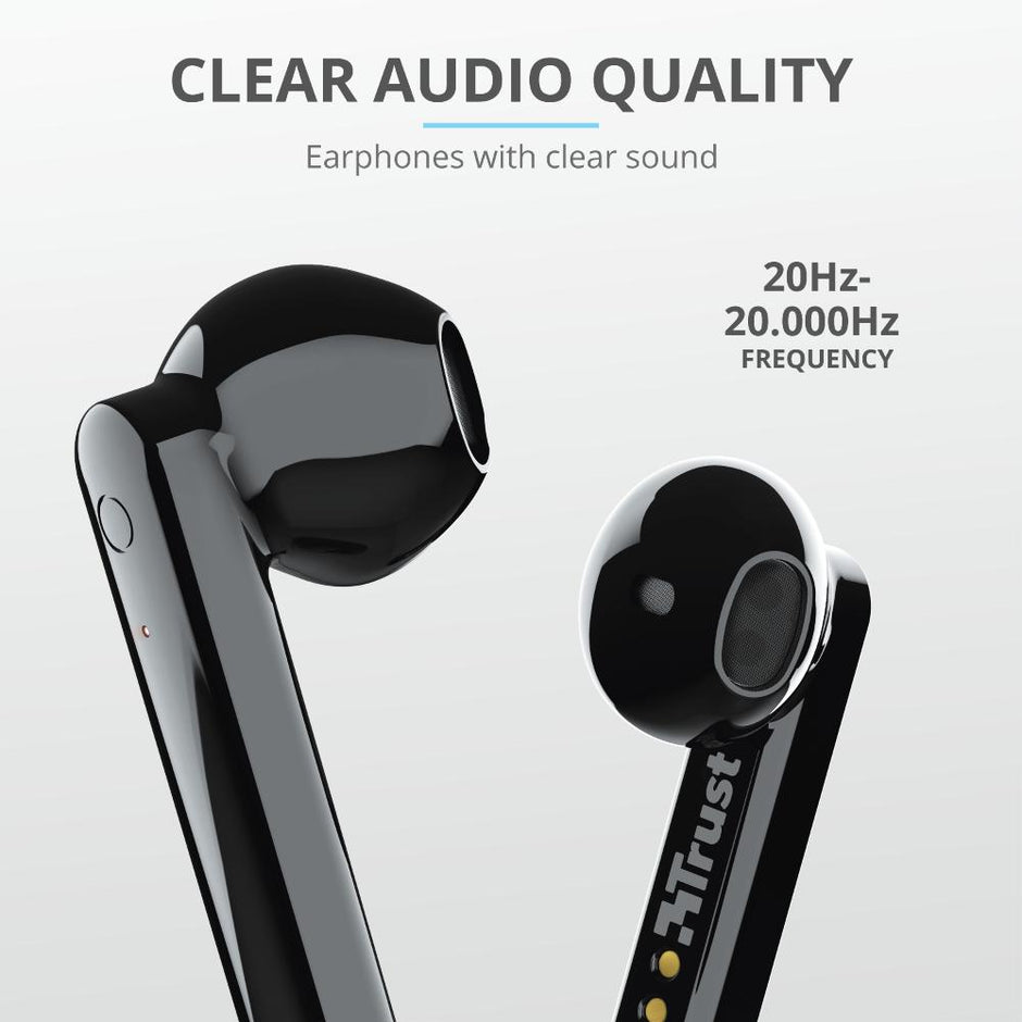 Trust Primo Auricolare True Wireless Stereo (TWS) In-ear Musica e Chiamate Bluetooth Nero