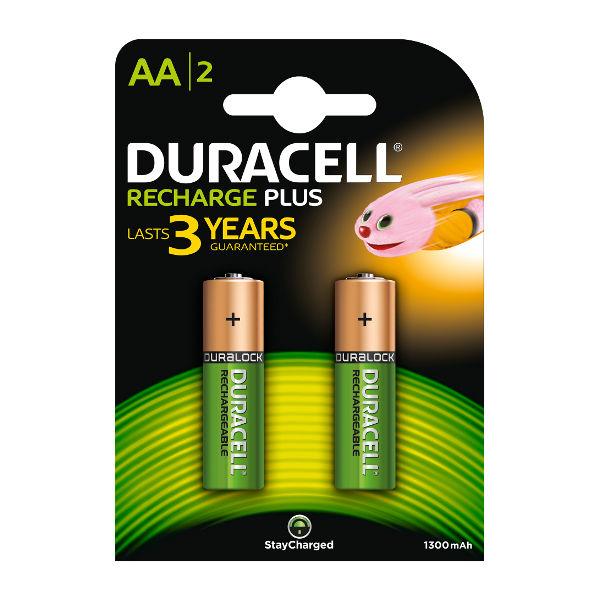 Duracell Ricaricabili Plus Stilo AA B2 2pz