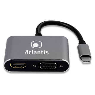 ADATTATORE TYPE-C A  HDMI+VGA ATLANTIS A04-TC_HDMI+VGA