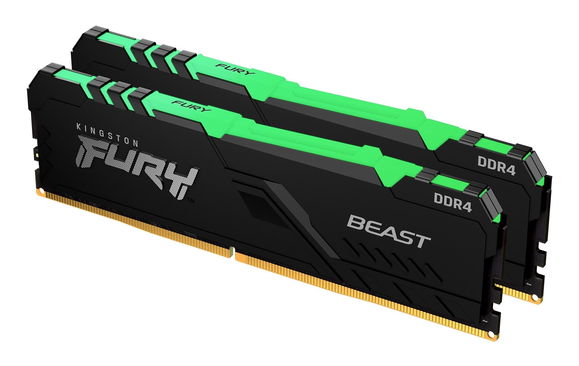 DDR4 16GB 3200MHZ Kit 2x8GB KINGSTON HYPERX FURY BEAST RGB KF432C16BBAK2/16