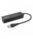 ADATTATORE USB/LAN RJ45 CON HUB USB 3 PORTE 3,0 VULTECH HRJ-03USB3