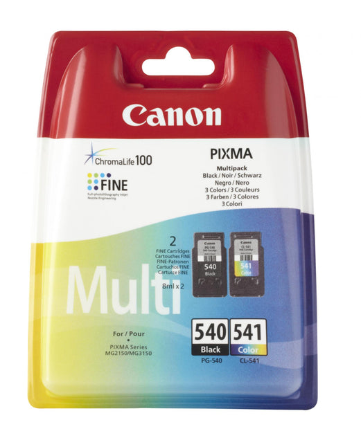 Canon PG-540/CL-541 Multi pack cartuccia d'inchiostro 2 pz Originale Nero, Ciano, Magenta, Giallo